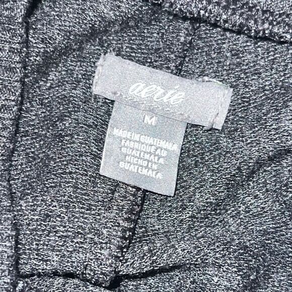 Aerie High Waist Thick Band Jogger Sweatpants Charcoal Gray, Juniors Medium - Picture 3 of 8